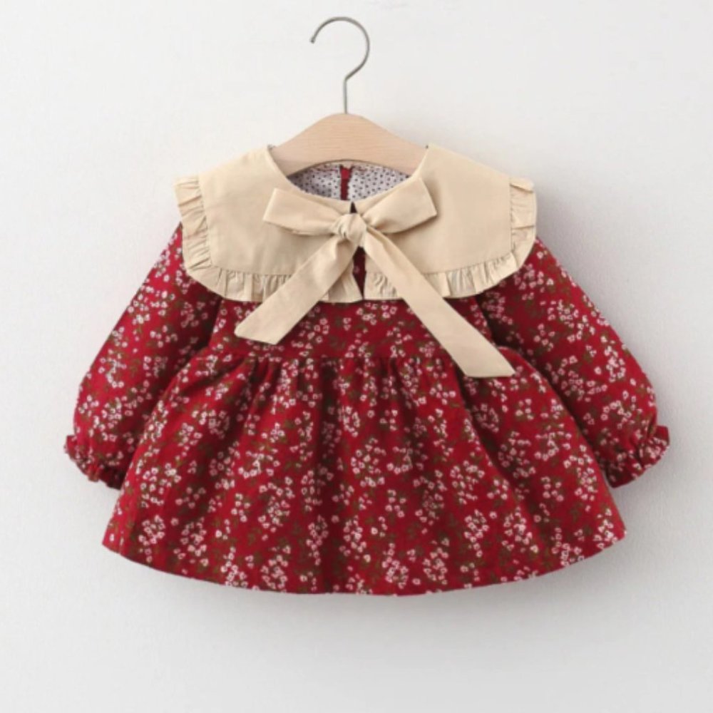 Pretty Toddler Dress, Toddler Dress, Red Toddler Dress, Christmas Toddler Dress,